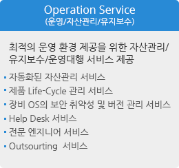 Operation Service(운영/자산관리/유지보수)